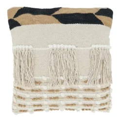 Ivory Boho Fringe Jute Pillow-Kirkland's Home Store