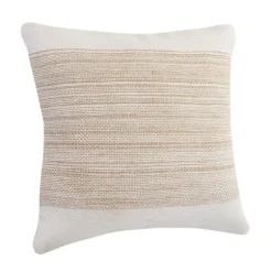 Ivory Border Natural Close Woven Jute Pillow-Kirkland's Home Cheap