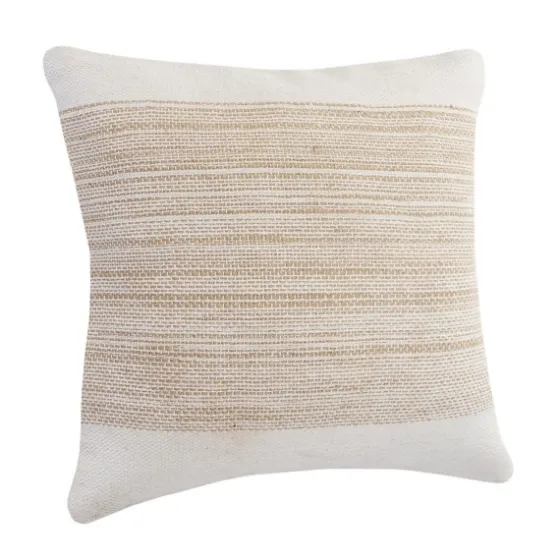 Ivory Border Natural Close Woven Jute Pillow-Kirkland's Home Cheap