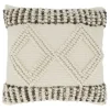 Ivory Diamond Woven Textured Polyester Pillow-Kirkland's Home Outlet