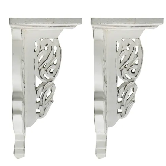 Ivory Distressed Carved 2-Pc. Wall Shelf Set-Kirkland's Home Best