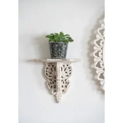 Ivory Distressed Carved 2-Pc. Wall Shelf Set-Kirkland's Home Best