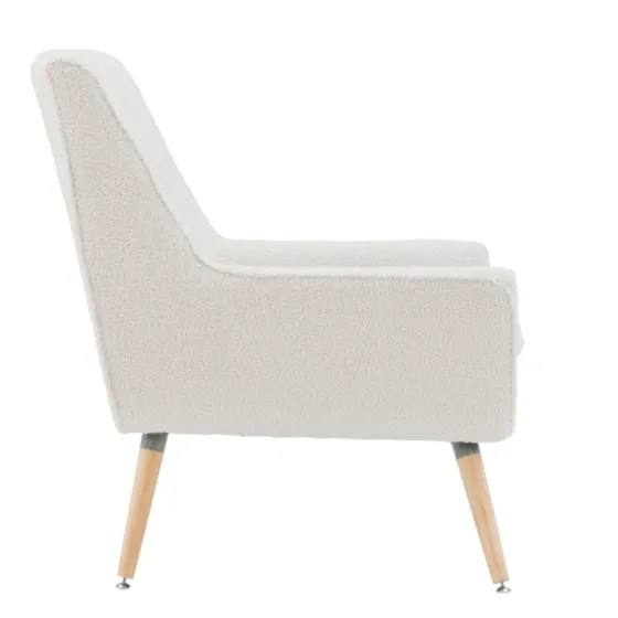 Ivory Faux Sherpa Tufted Accent Chair-Kirkland's Home Online