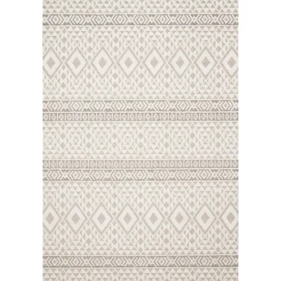 Ivory Geometric Stripes Outdoor Area Rug, 5X7-Kirkland's Home Cheap