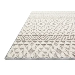Ivory Geometric Stripes Outdoor Area Rug, 5X7-Kirkland's Home Cheap