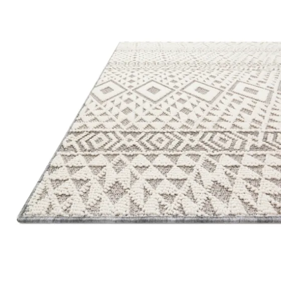 Ivory Geometric Stripes Outdoor Area Rug, 5X7-Kirkland's Home Cheap