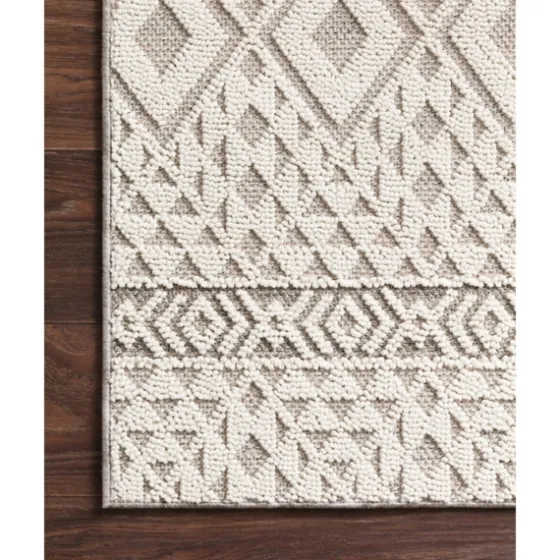 Ivory Geometric Stripes Outdoor Area Rug, 5X7-Kirkland's Home Cheap