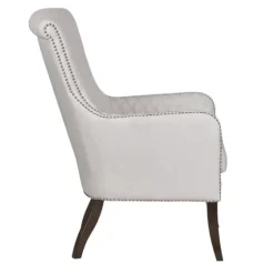 Ivory Lanea Quilted Accent Chair With Silver Studs-Kirkland's Home Best