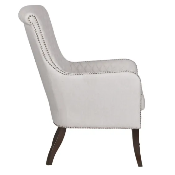 Ivory Lanea Quilted Accent Chair With Silver Studs-Kirkland's Home Best