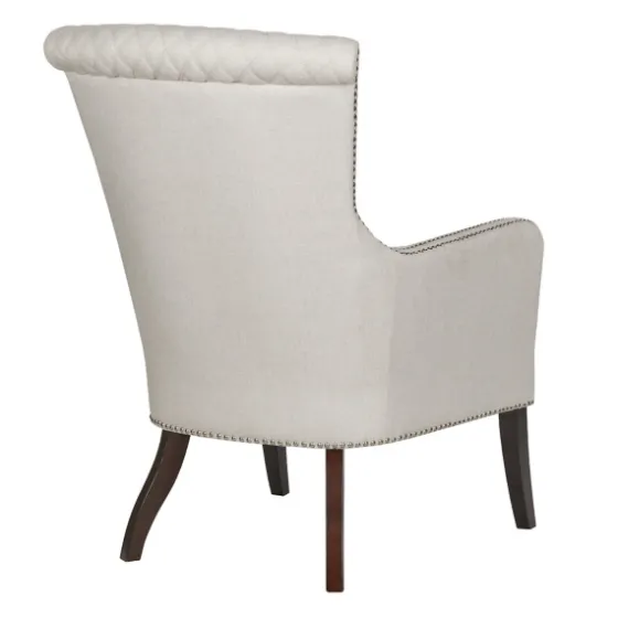 Ivory Lanea Quilted Accent Chair With Silver Studs-Kirkland's Home Best
