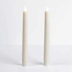 Ivory Led Soft Flame Taper Candles, Set Of 2-Kirkland's Home New