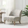 Ivory Medallion Wide Frame Slipper Accent Chair-Kirkland's Home Discount