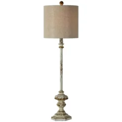 Ivory Resin Distressed Traditional Buffet Lamp-Kirkland's Home Flash Sale