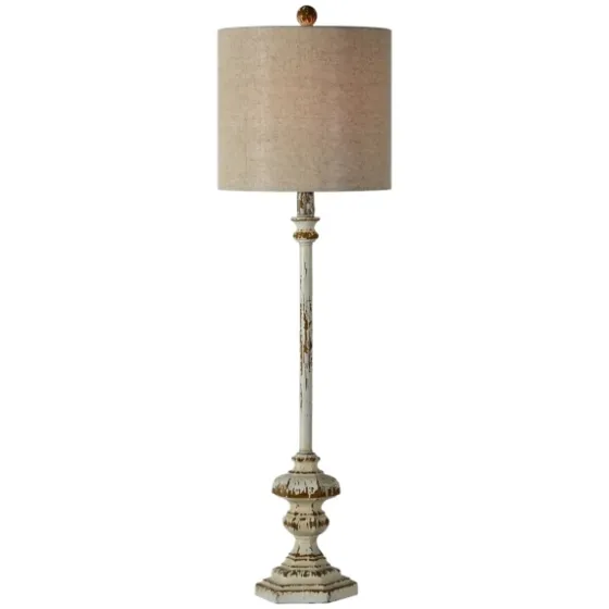 Ivory Resin Distressed Traditional Buffet Lamp-Kirkland's Home Flash Sale