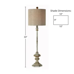 Ivory Resin Distressed Traditional Buffet Lamp-Kirkland's Home Flash Sale