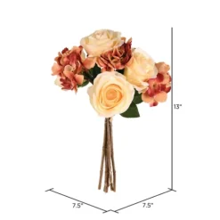 Ivory Rose And Blush Hydrangea Stems, Set Of 2-Kirkland's Home Fashion