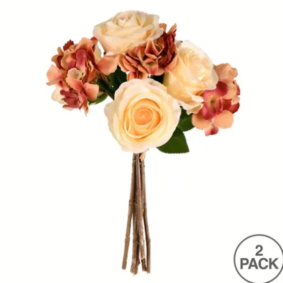 Ivory Rose And Blush Hydrangea Stems, Set Of 2-Kirkland's Home Fashion