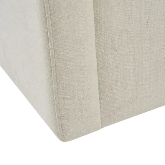 Ivory Upholstered Low Back Swivel Accent Chair-Kirkland's Home Store