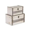 Ivory Wood And Metal Boxes, Set Of 2-Kirkland's Home Store