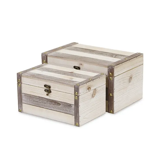 Ivory Wood And Metal Boxes, Set Of 2-Kirkland's Home Store