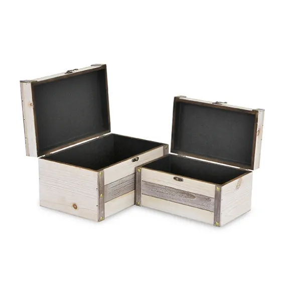 Ivory Wood And Metal Boxes, Set Of 2-Kirkland's Home Store