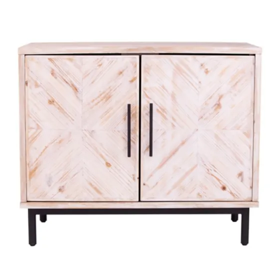 Ivory Wood 2-Door X-Panel Cabinet-Kirkland's Home Best