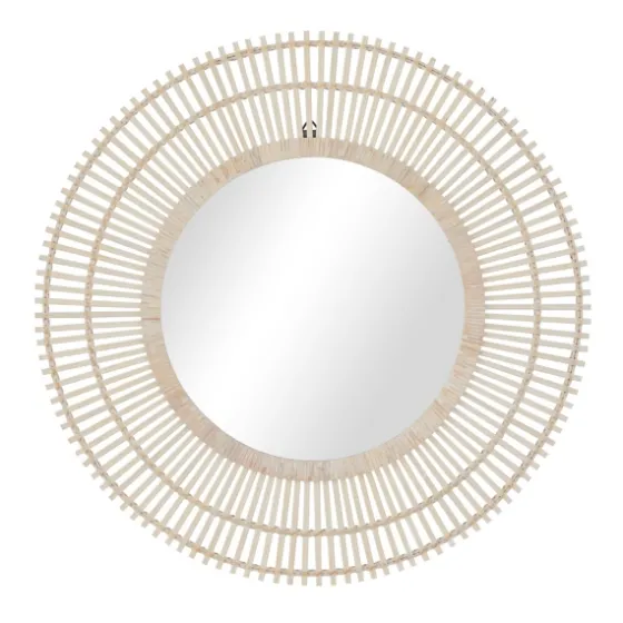 Ivory Woven Bamboo Sunburst Wall Mirror-Kirkland's Home Cheap