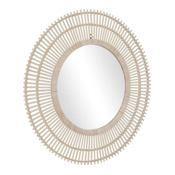 Ivory Woven Bamboo Sunburst Wall Mirror-Kirkland's Home Cheap