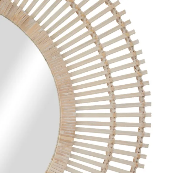 Ivory Woven Bamboo Sunburst Wall Mirror-Kirkland's Home Cheap