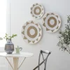 Ivory Woven Cotton Round 3-Pc. Wall Decoration-Kirkland's Home Clearance