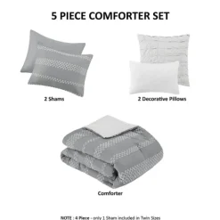 Jacquard 5-Pc. California King Comforter Set-Kirkland's Home New