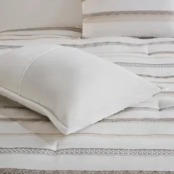 Jacquard Stripe 5-Pc. Cali King Comforter Set-Kirkland's Home Shop
