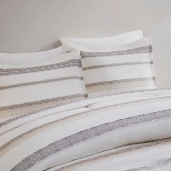 Jacquard Stripe 5-Pc. Full/Queen Comforter Set-Kirkland's Home Fashion