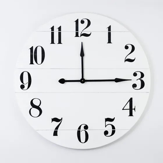 Jake And Black Wooden Wall Clock-Kirkland's Home Outlet