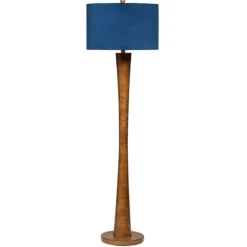 Janis Bronze And Teal Velvet Floor Lamp-Kirkland's Home Cheap