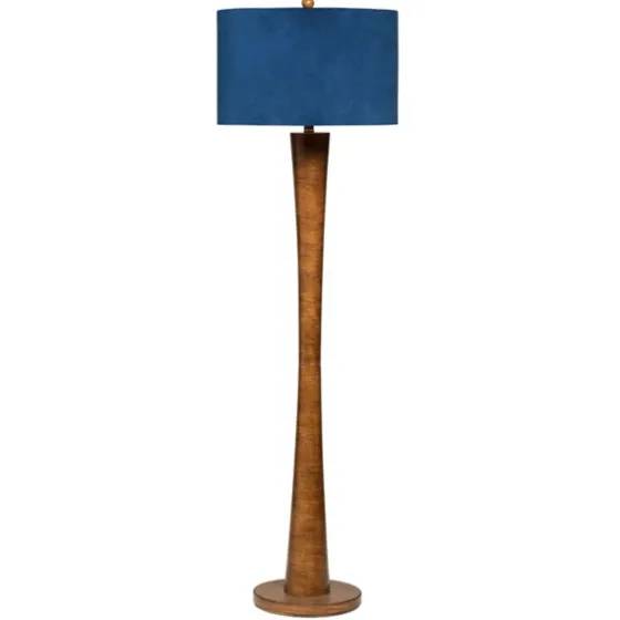 Janis Bronze And Teal Velvet Floor Lamp-Kirkland's Home Cheap
