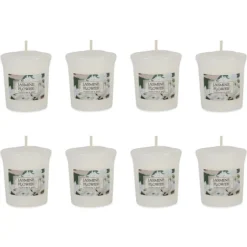 Jasmine Flower Votive Candles, Set Of 8-Kirkland's Home Hot