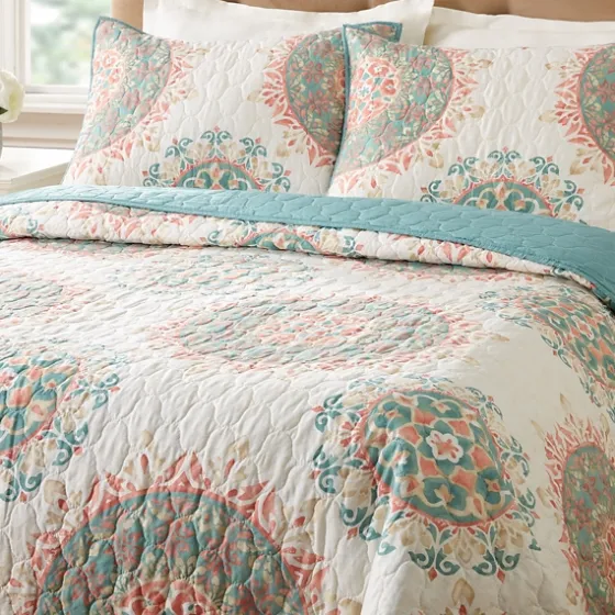 Jessica Simpson Blue Pompeii King Quilt Set-Kirkland's Home Best Sale