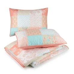 Jessica Simpson Coral Ikigai Queen Quilt Set-Kirkland's Home Sale