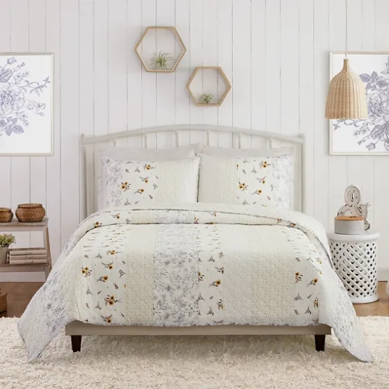 Jessica Simpson Floral Endora Queen Quilt Set-Kirkland's Home Cheap