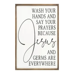 Jesus And Germs Are Everywhere Wall Plaque-Kirkland's Home Discount
