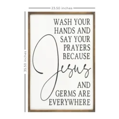 Jesus And Germs Are Everywhere Wall Plaque-Kirkland's Home Discount