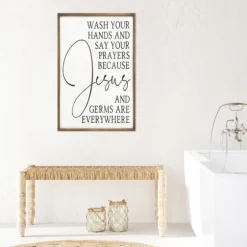 Jesus And Germs Are Everywhere Wall Plaque-Kirkland's Home Discount
