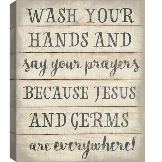 Jesus And Germs Canvas Art Print-Kirkland's Home Store