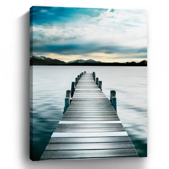 Jetty Dock Giclee Canvas Art Print, 48X36 In.-Kirkland's Home Best