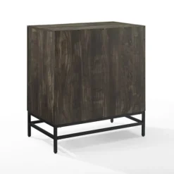 Joanelle Dark Steel And Wood Wine Cabinet-Kirkland's Home Best Sale