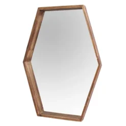 Jojo Wood Hexagon Wall Mirror-Kirkland's Home Flash Sale