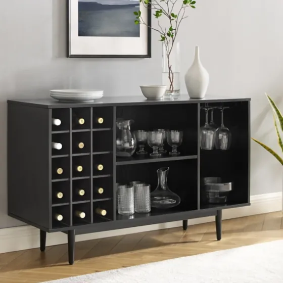 Josette Wood Open Wine Cabinet-Kirkland's Home Best Sale