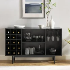 Josette Wood Open Wine Cabinet-Kirkland's Home Best Sale