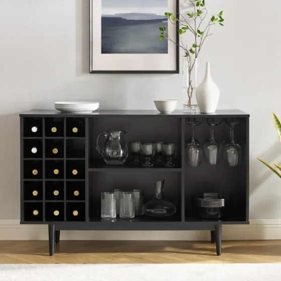 Josette Wood Open Wine Cabinet-Kirkland's Home Best Sale